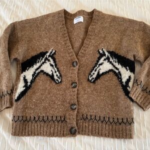 Old Navy Brown Horse Cardigan Sweater!